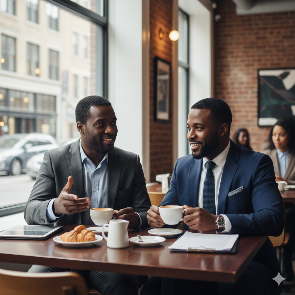 Discussion autour d’un café
